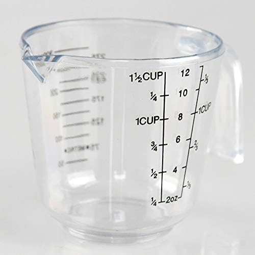 HOME-X Big Number Clear Plastic Measuring Cup with Handle and Pour