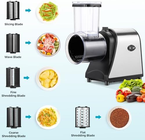 Electric Cheese Grater, 250W, 5 Blades