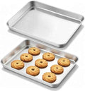 Leonyo Non-Toxic 10x8IN Small Stainless Steel Baking Sheet Pans