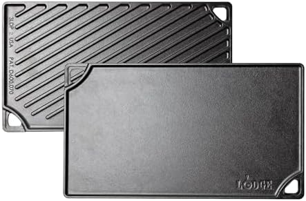 Lodge Reversible Cast Iron Grill/Griddle Pan, 16.75 x 9.5 Inches