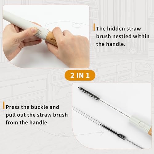 MR.SIGA 2-in-1 Bottle and Straw Cleaning Brush