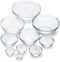 Duralex Le Gigogne Glass Mixing Bowl Set – 10-Piece Clear Stackable
