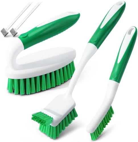 Holikme 5 Pack Cleaning Brushes for Kitchen and Floor, Green