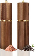 2 Pack Acacia Wooden Salt and Pepper Grinder Set