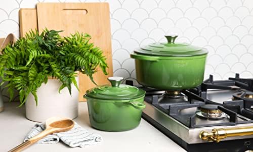 Larder & Vine 5-Piece Enameled Cast Iron Cookware Set - Includes