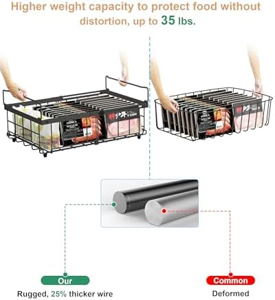 UMDONX 4-Pack Expandable Stackable Freezer Storage Boxes