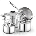 Cook N Home 7-Piece Tri-Ply Clad Stainless Steel Cookware Pots & Pans Set