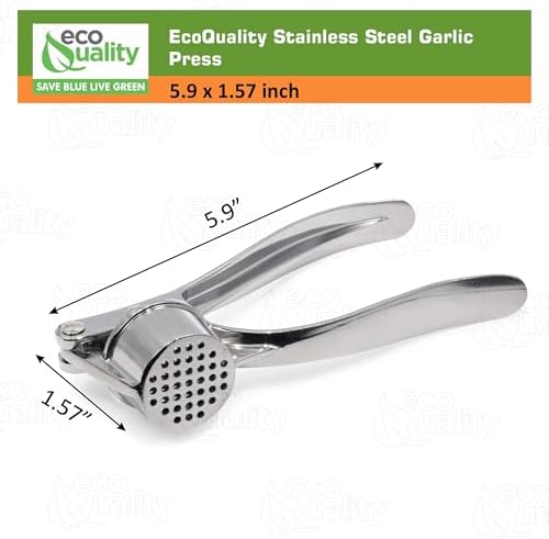1-Pack Stainless Steel Garlic Press