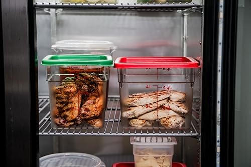 Cambro Food Storage Container with Lid, 6 QT, 2 Pack