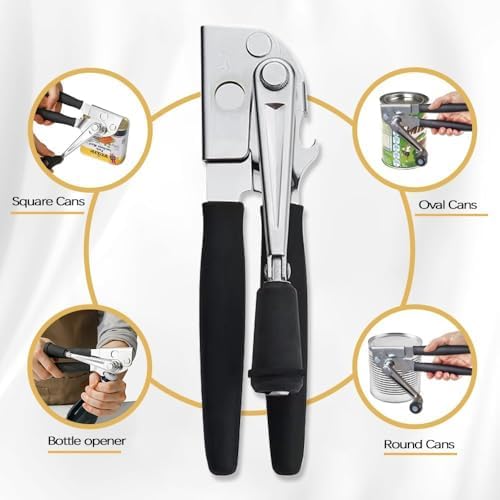 Heavy Duty Commercial Manual Crank Can Opener,Easy for Seniors &