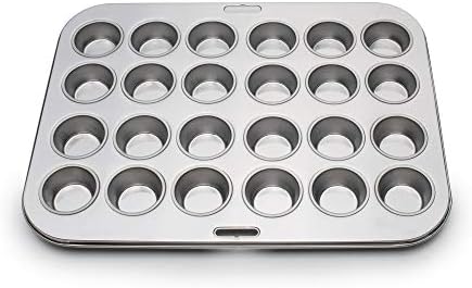 Fox Run Stainless Steel Mini Muffin & Cupcake Pan, 24 Mini Cups Baking