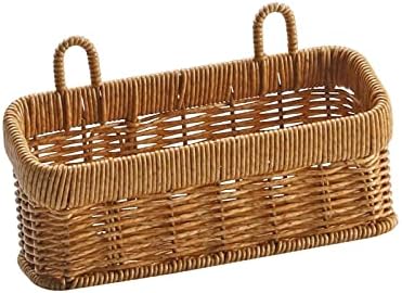 Storage Basket Handmade Container Wall Hanging Basket with Handle for