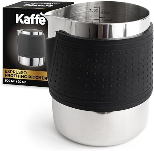 Kaffe Milk Frothing Pitcher (20oz / 600ml) - Stainless Steel
