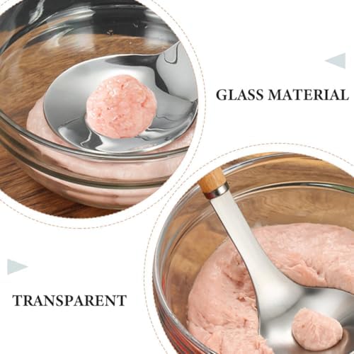 HOMSFOU 2pcs Glass Mixing Bowls for Kitchen Prep, Xmas