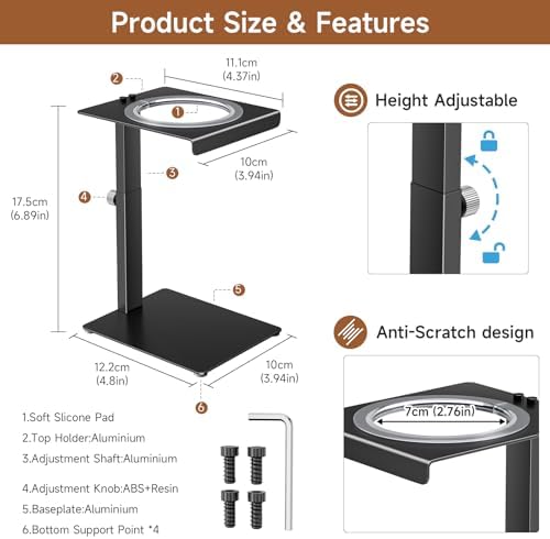 Portable Coffee Maker Stand,Adjustable-height Pour Over Dripper Stand