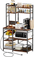 6-Tier Kitchen Microwave Bakers Rack with Power Outlet