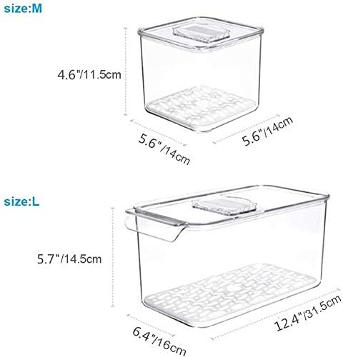 SANNO Produce Saver Containers for Refrigerator Food Fruit Vegetables