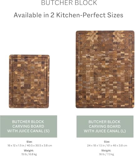Teakhaus End Grain Butcher Block, Large