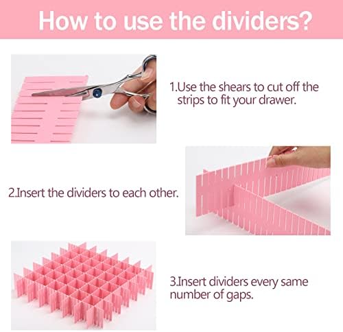 acDesign 40Pcs Grid Drawer Dividers, Adjustable Drawer Organizer for