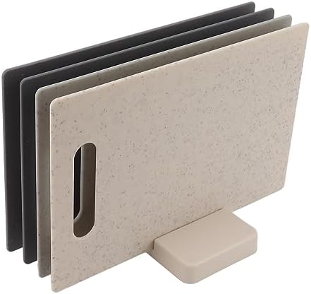 SUNGOOYUE Cutting Board Set Plastic Chopping Boards with Storage Stand