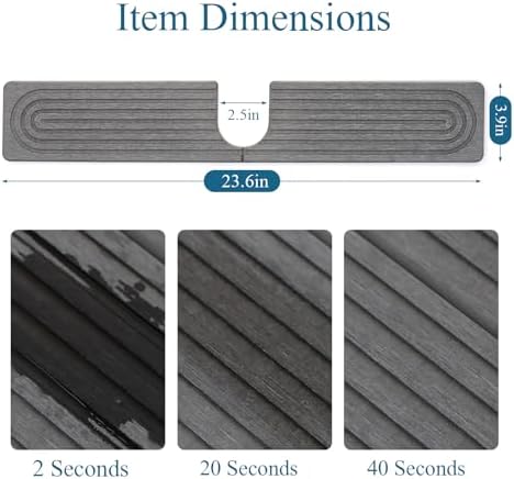 Diatomite Stone Faucet Mat for Kitchen Sink, 23.6 Inch Fast Drying