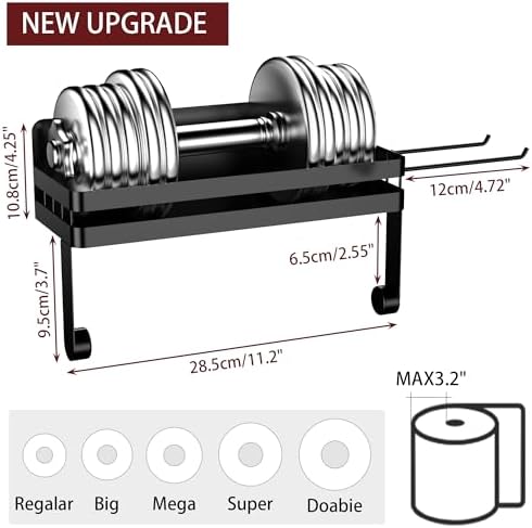 ZUNTO Magnetic Paper Towel Holder for Fridge, Black