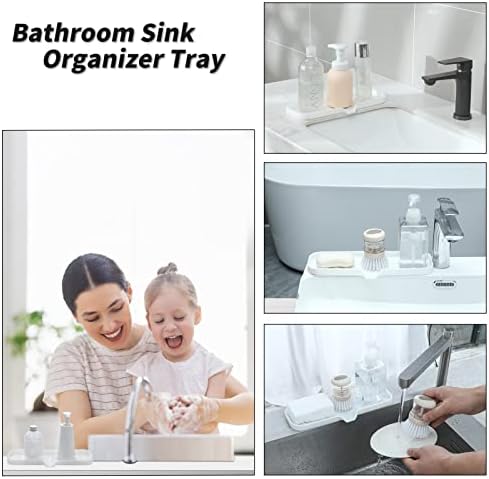 MicoYang Silicone Soap Dish, White, 12"×4"