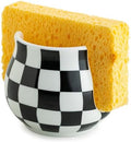 Zoeeker Ceramic Checkered Sponge Holder