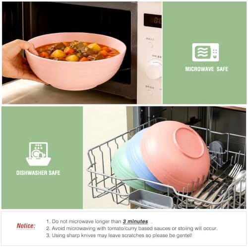 Greentainer Unbreakable Large Salad Bowls, 76 oz Plastic Serving Bowl