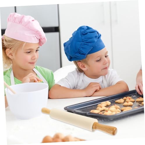 Silicone Rolling Pin Dough Roller Pin with Wood Handles Xmas