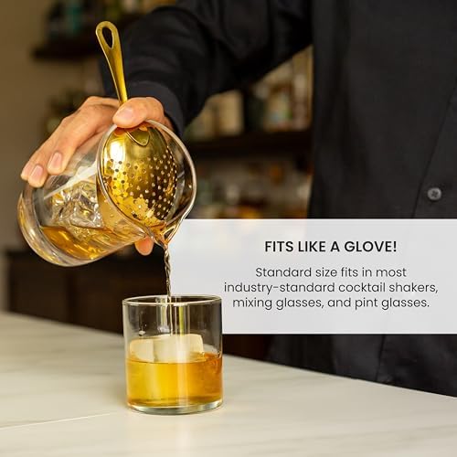 A Bar Above Julep Strainer, Stainless Steel Cocktail Sieve, 304 Grade