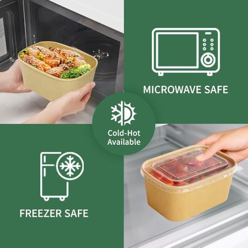 29 oz Disposable Meal Prep Containers with Lids and Forks