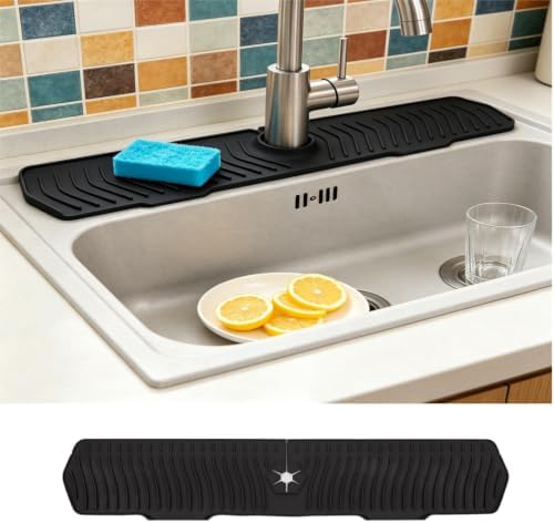 Button Silicone Faucet Drain Pad, Kitchen Sink Faucet Mat