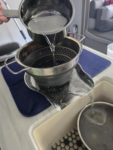 Palksky Colander and Strainer Self Drainer Base Plate Stainless Steel