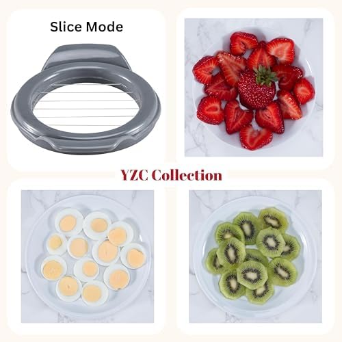 YZC Egg Slicer For Hard- Boiled Eggs - Multipurpose Strawberry Slicer
