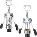 KORCCI Wine Opener, Heavy-Duty Zinc Alloy Wing Corkscrew, Premium Beer