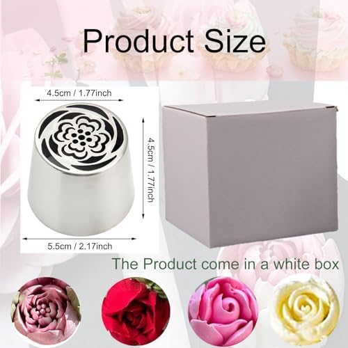 4pcs Russian Piping Tips Set Extra Large Stainless Steel Flower Icing
