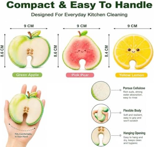Fruit Shaped Dishwashing Sponge Scrubber