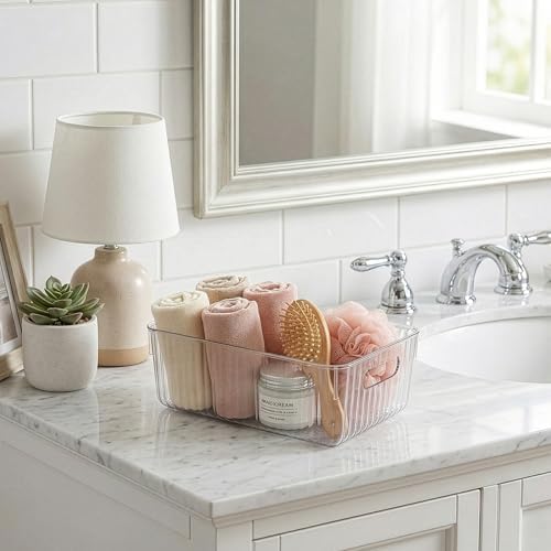 BINO | Plastic Storage Bins, Small | THE GATSBY COLLECTION | Clear