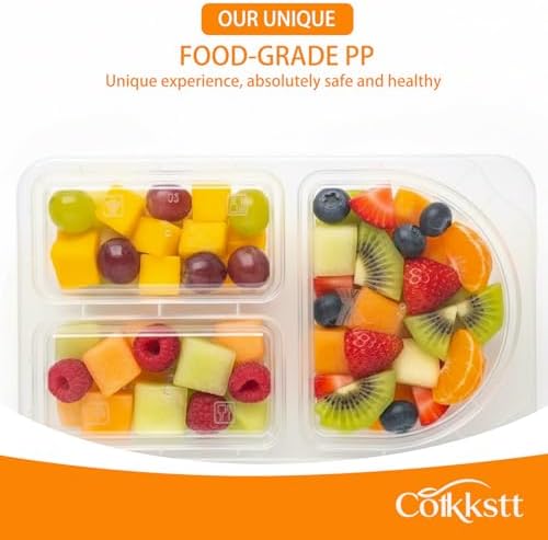 80Pack 9oz Reusable Snack Containers with Lids for Adult, 3