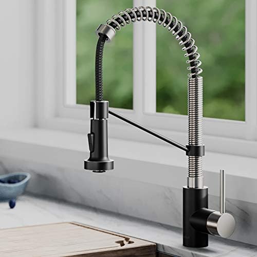 KRAUS KPF-1610SFSMB Pull-Down Kitchen Faucet, Matte Black