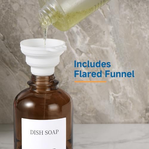 Glass Soap Dispenser Set, 500ml, Amber