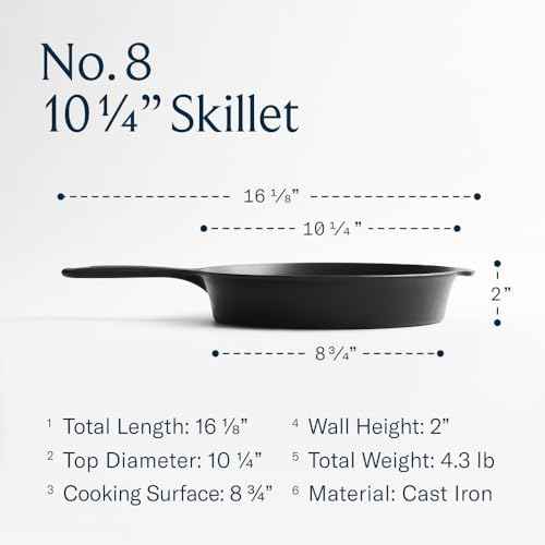 Field Cast Iron Starter Set -10.25 Inch Cast Iron Skillet with