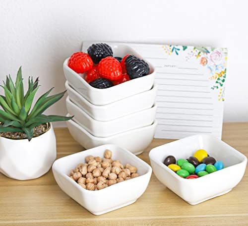 Lawei 12 Packs Ceramic Dip Bowls Set - 3 oz Condiments Server Dishes