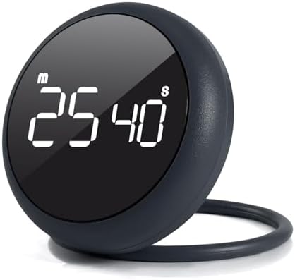 Stell Gray Quick Que Visual Kitchen Timer, Steel Gray