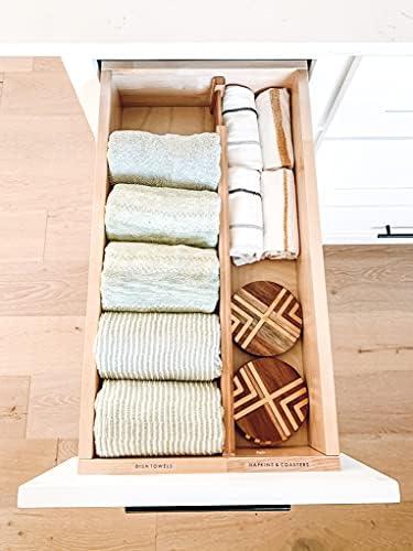 Lipper International Bamboo Kitchen Drawer Dividers, Set of 2