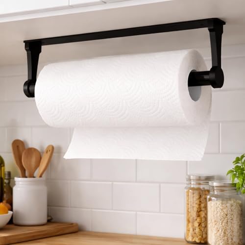 Under-Cabinet Paper Towel Holder, Matte Black