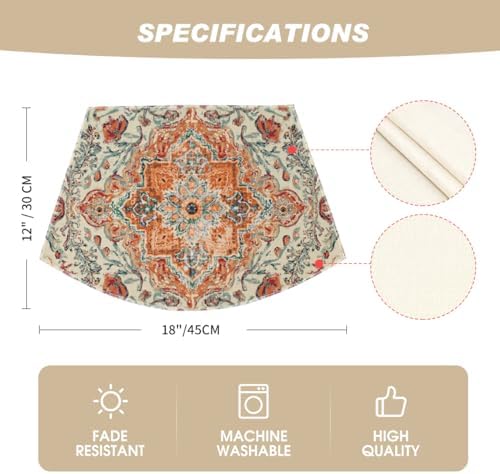 Artoid Mode Farmhouse Bohemian Wedge Shaped Placemats Set of 4