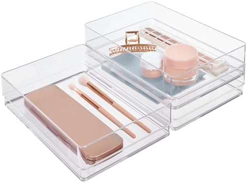 STORi SimpleSort 3-Piece Stackable Clear Drawer Organizer Set | 9" x