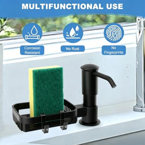 Soap Dispenser for Kitchen Sink with Sponge Holder